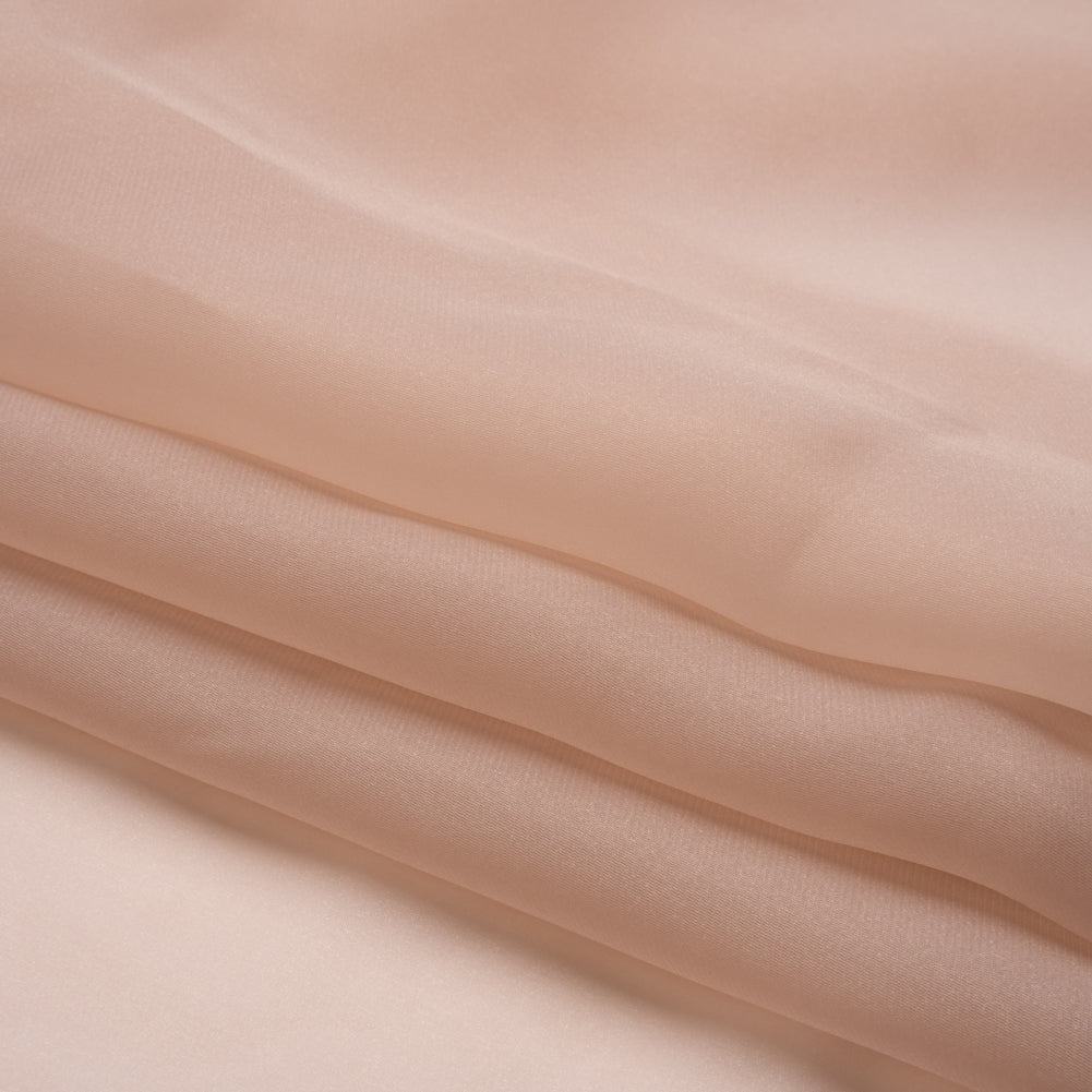 Satin-Faced Polyester Organza - Blush - Ardea Collection by Mood - Folded