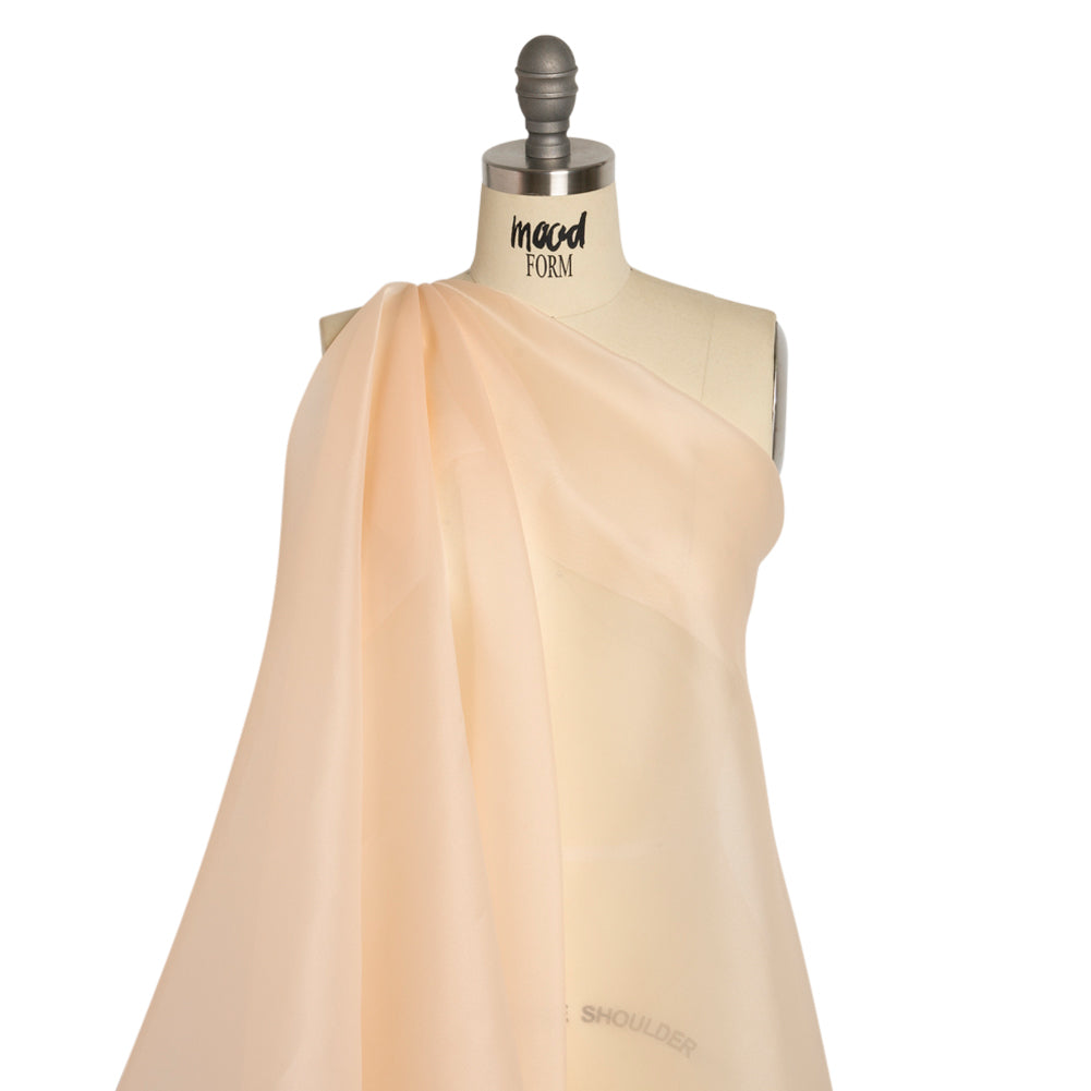 Satin-Faced Polyester Organza - Ecru - Ardea Collection by Mood - Drape