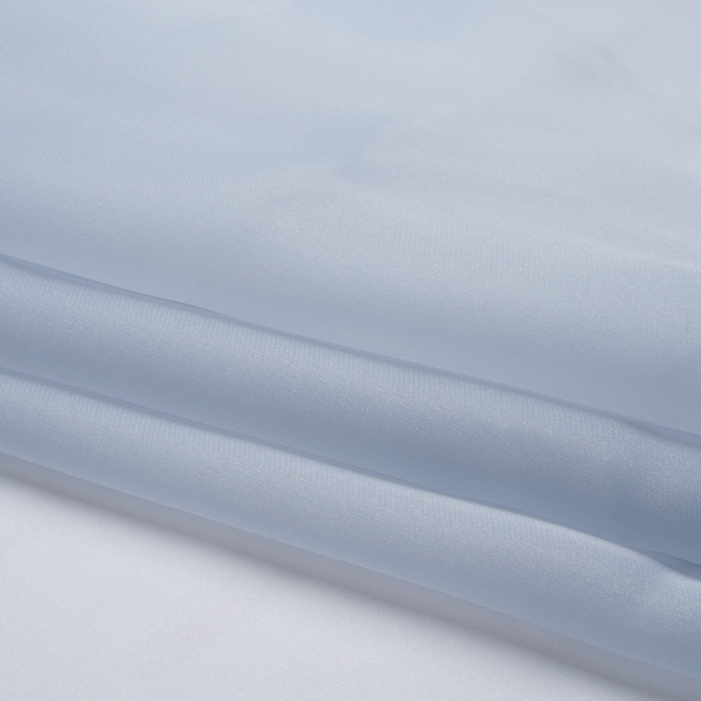 Satin-Faced Polyester Organza - Baby Blue - Ardea Collection by Mood - Folded
