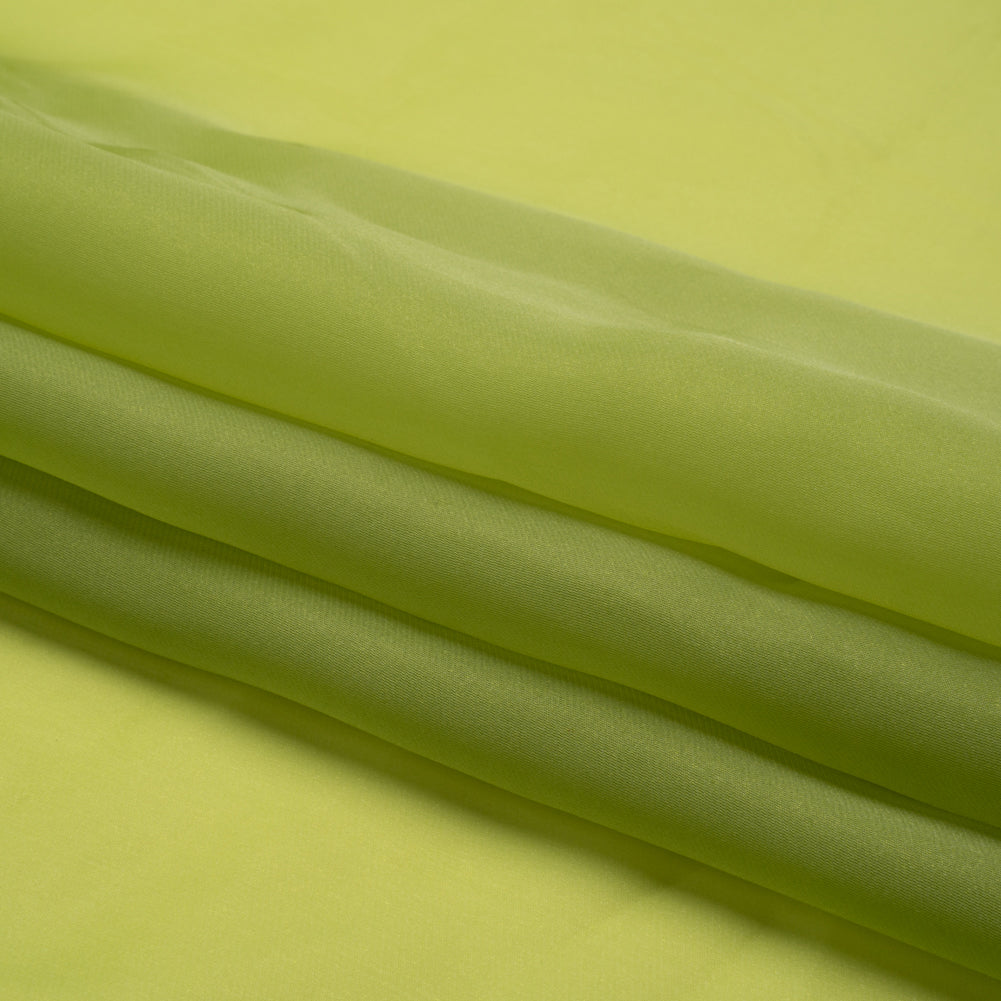 Satin-Faced Polyester Organza - Peridot Green - Ardea Collection by Mood