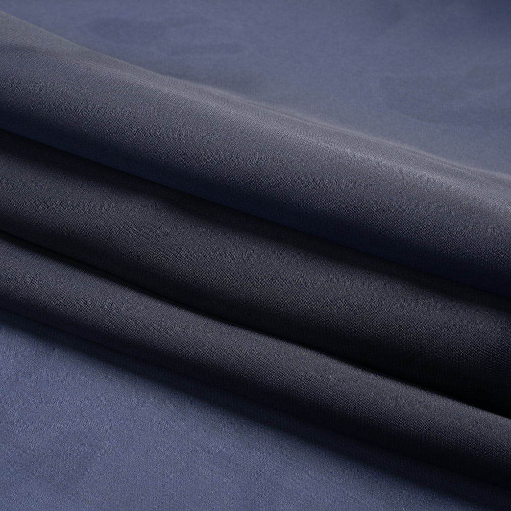 Satin-Faced Polyester Organza - Navy - Ardea Collection by Mood - Folded
