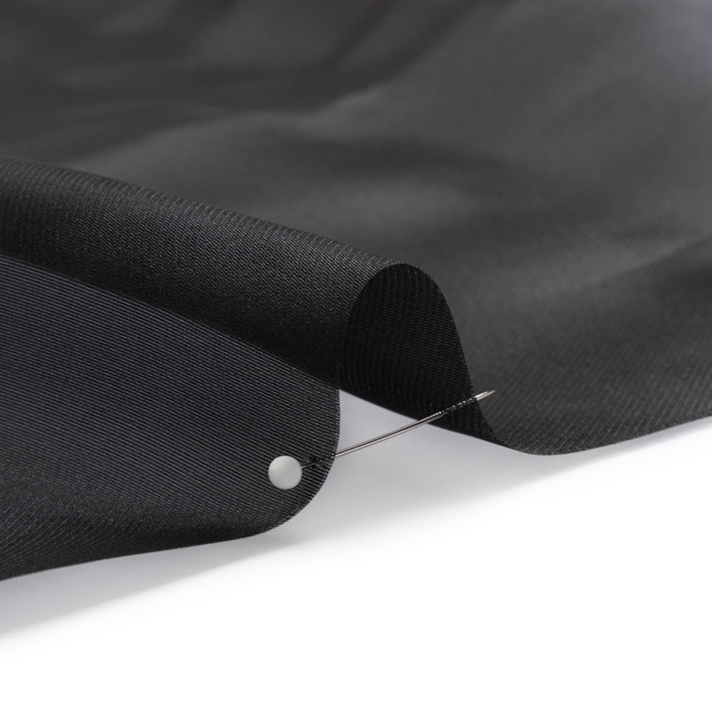 Satin-Faced Polyester Organza - Black - Ardea Collection by Mood