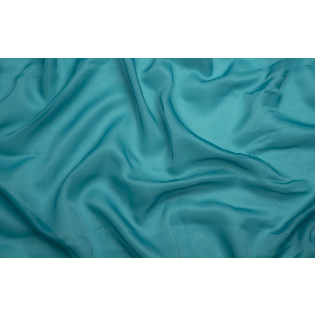 Satin-Faced Polyester Organza - Deep Teal - Ardea Collection by Mood - Full