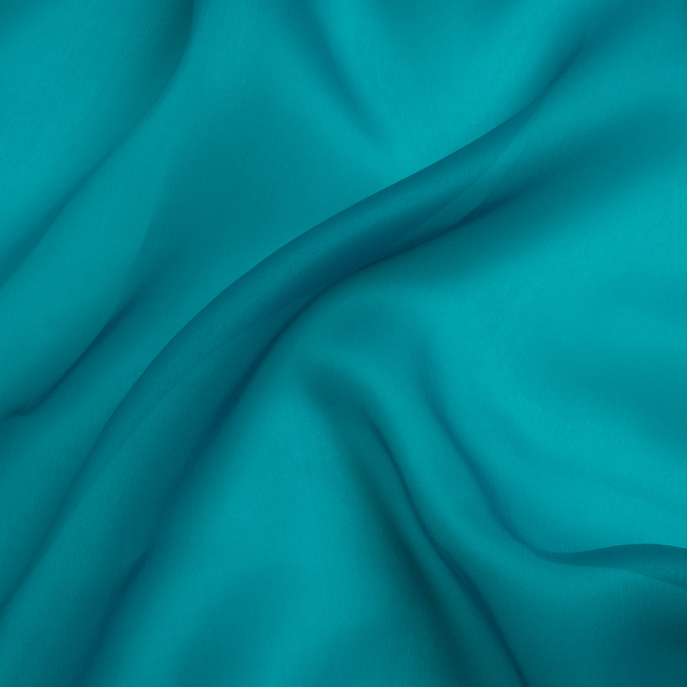 Satin-Faced Polyester Organza - Deep Teal - Ardea Collection by Mood