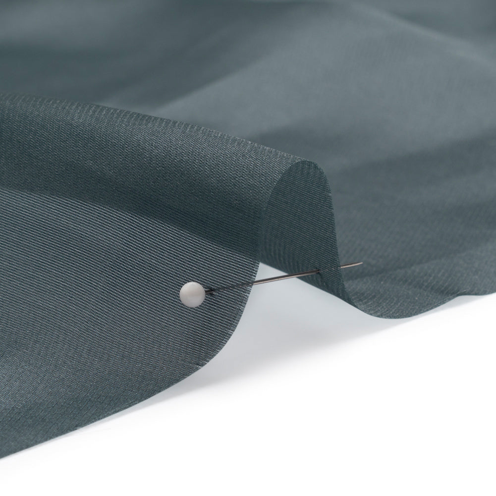 Satin-Faced Polyester Organza - Charcoal Gray - Ardea Collection by Mood - Detail