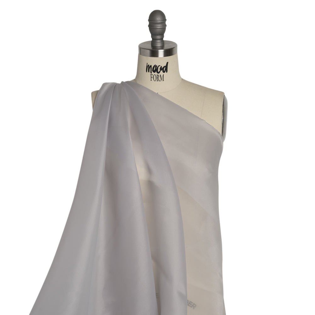 Satin-Faced Polyester Organza - Silver - Ardea Collection by Mood