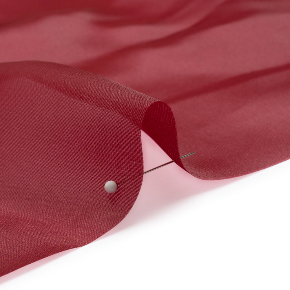Satin-Faced Polyester Organza - Burgundy - Ardea Collection by Mood Detail