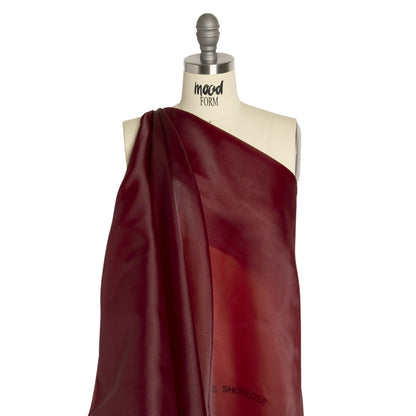 Satin-Faced Polyester Organza - Burgundy - Ardea Collection by Mood Drape