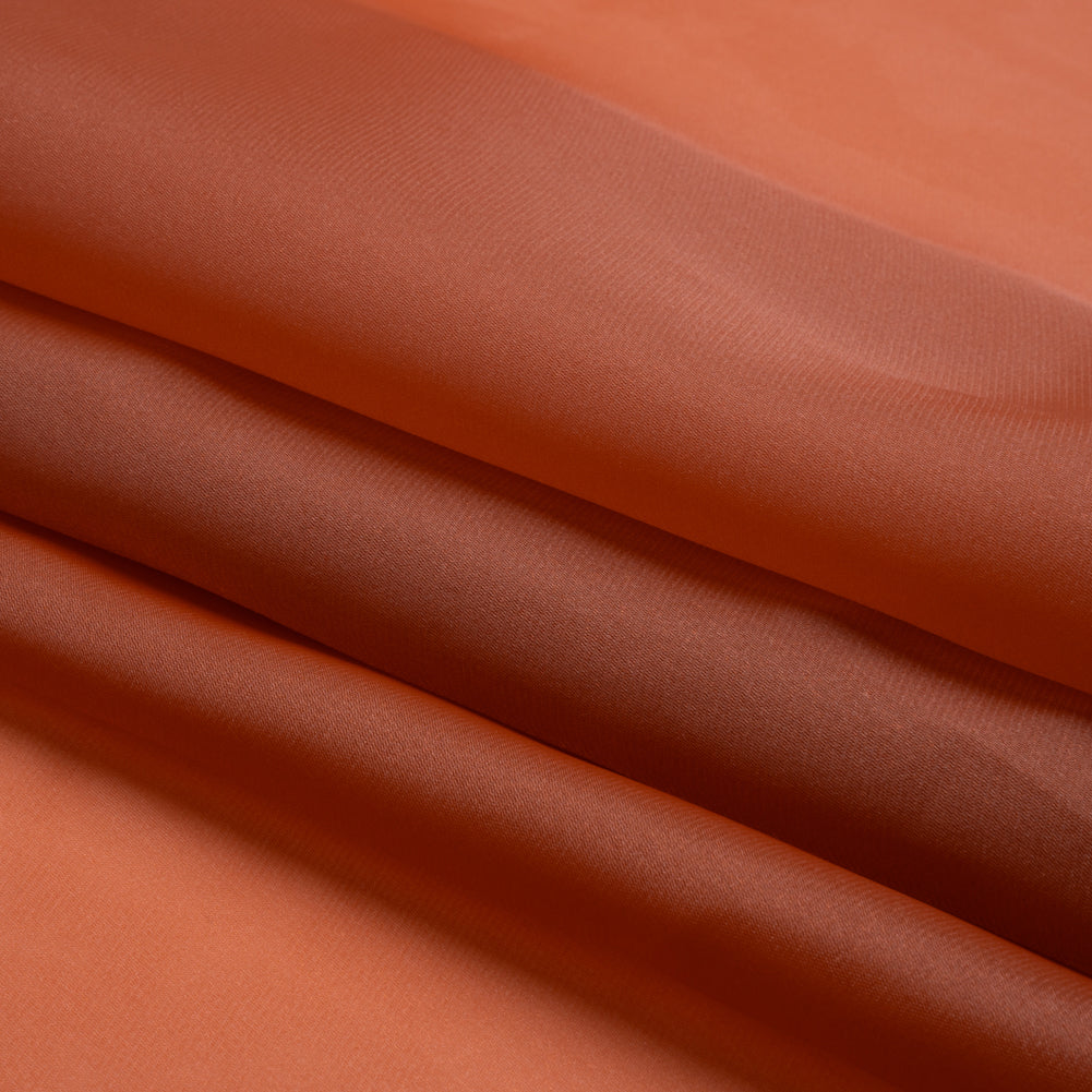 Satin-Faced Polyester Organza - Sienna - Ardea Collection by Mood - Folded