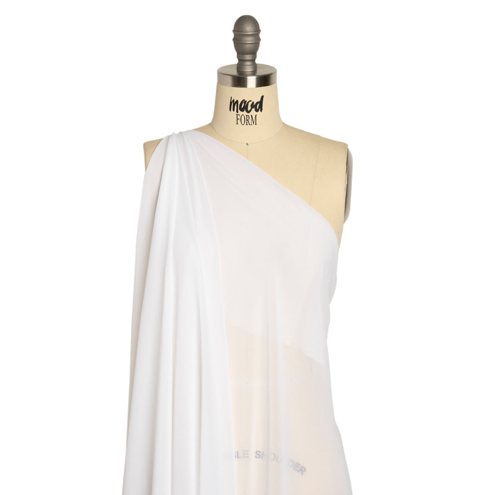 Polyester High-Multi Chiffon - Bright White - Netta Collection by Mood