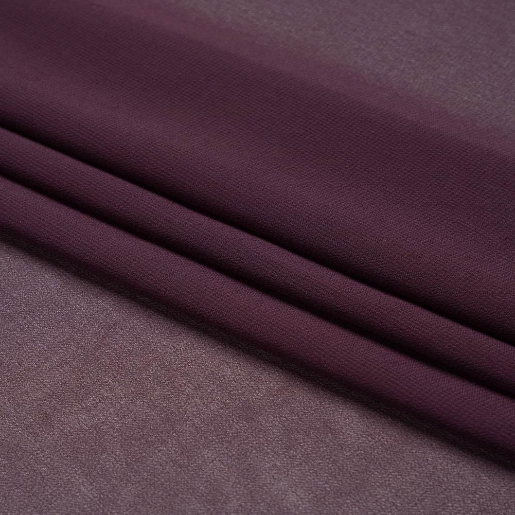 Polyester High-Multi Chiffon - Eggplant - Netta Collection by Mood Folded