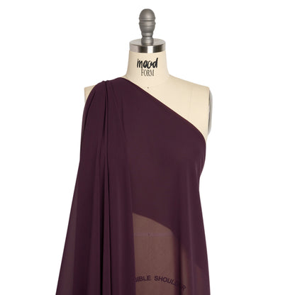 Polyester High-Multi Chiffon - Eggplant - Netta Collection by Mood Drape