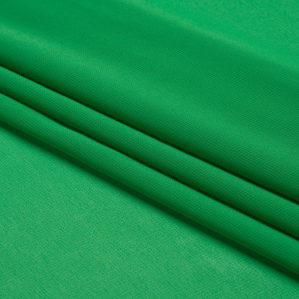 Polyester High-Multi Chiffon - Kelly Green - Netta Collection by Mood - Folded