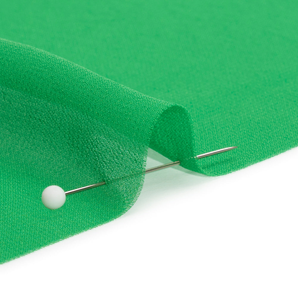 Polyester High-Multi Chiffon - Kelly Green - Netta Collection by Mood - Detail