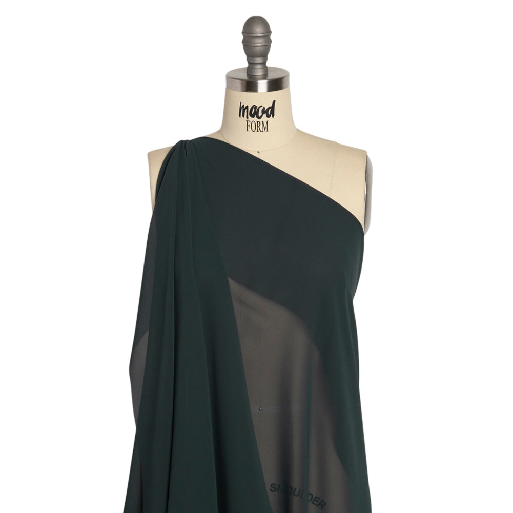 Polyester High-Multi Chiffon - Charcoal Gray - Netta Collection by Mood - Drape
