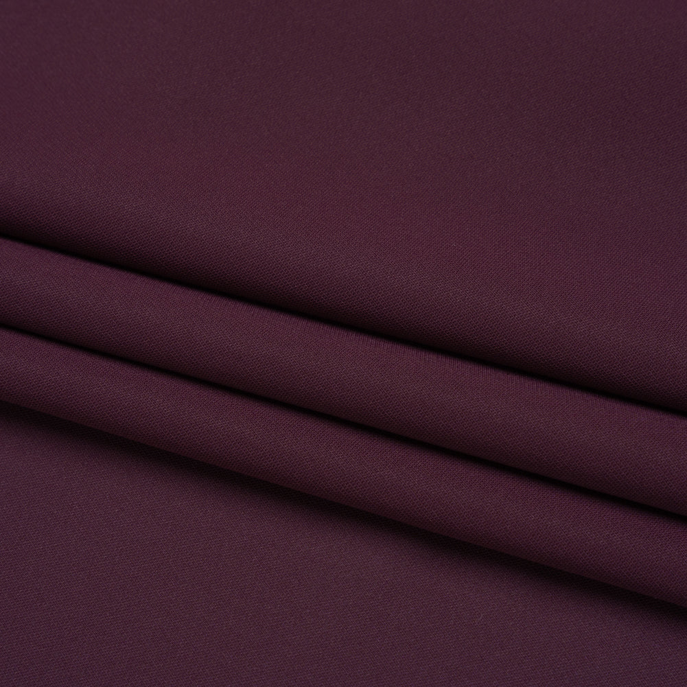 Polyester Double Georgette - Eggplant - Mimosa Collection by Mood - Folded