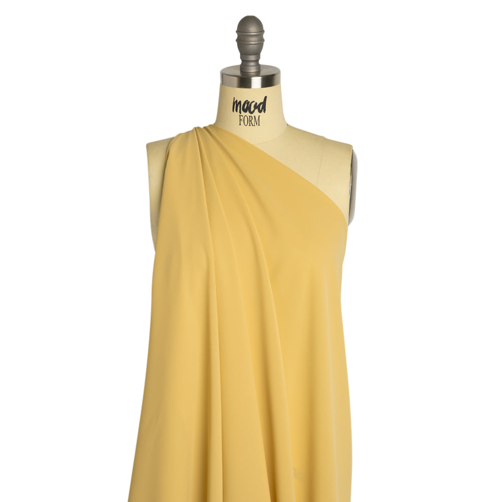 Polyester Double Georgette - Gold - Mimosa Collection by Mood - Drape