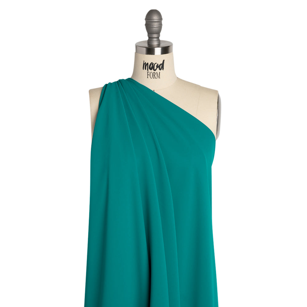 Polyester Double Georgette - Deep Teal - Mimosa Collection by Mood - Drape