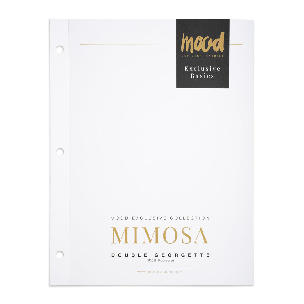 Color Card - Mimosa Double Georgette Collection - 8.5" x 11", 3-Hole - Detail