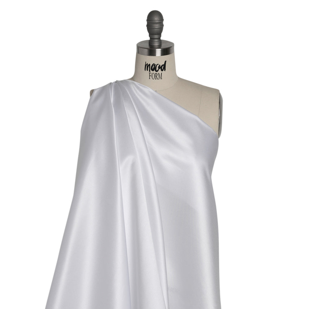 Premium Polyester Satin - Bright White - Gavia Collection by Mood