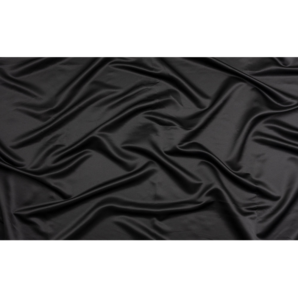 Premium Polyester Satin - Black - Gavia Collection by Mood