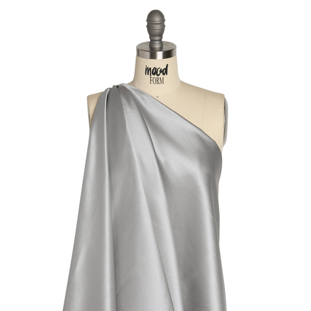 Premium Polyester Satin - Silver - Gavia Collection by Mood