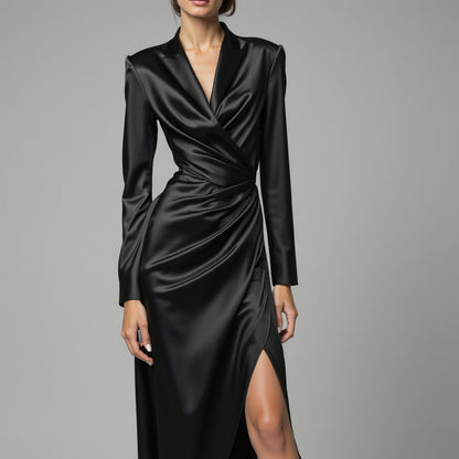 Polyester Satin - Black - Anas Collection by Mood