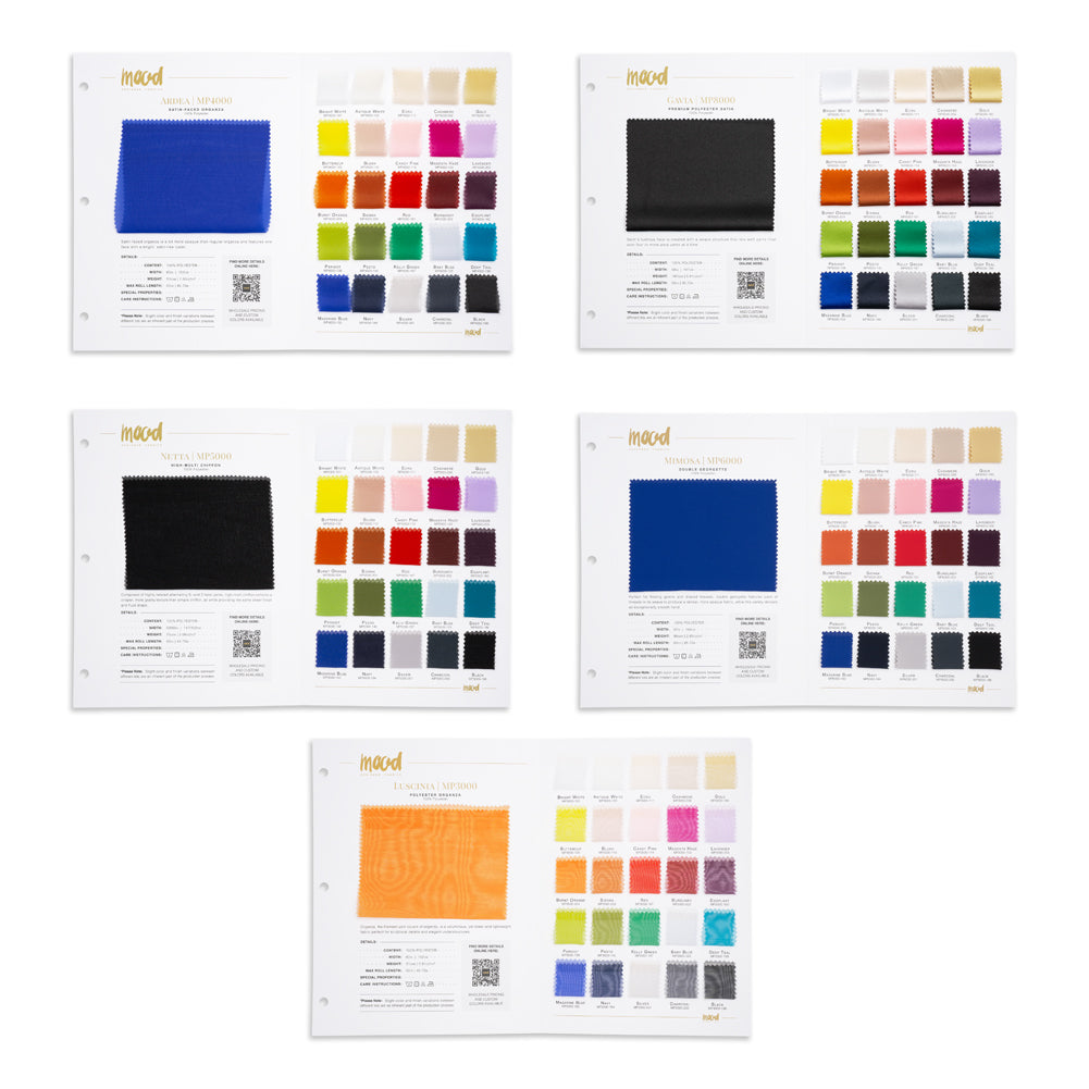 Color Card 5 Collection Bundle - Exclusive Basics Collections (Luscinia, Ardea, Netta, Mimosa and Gavia) - 8.5" x 11", 3-Hole - Detail