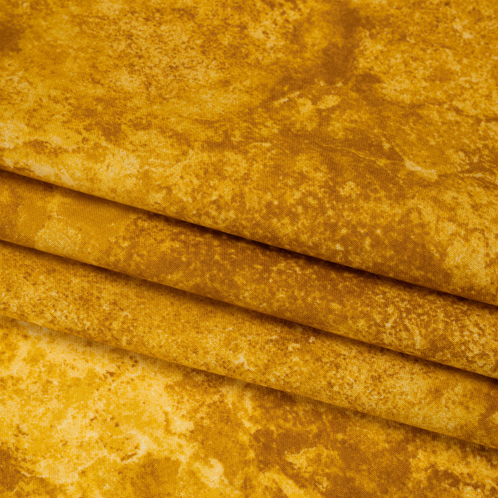 Stonehenge Quilting Cotton by Northcott - Mustard Abstract Texture - Basics Collection - Folded