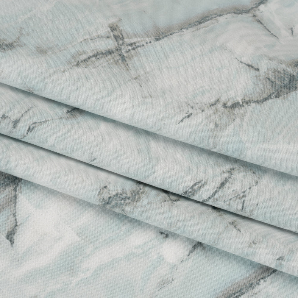Stonehenge Quilting Cotton by Northcott - Prussian Marble 1 Abstract Cracked Stone - Surfaces Collection - Folded