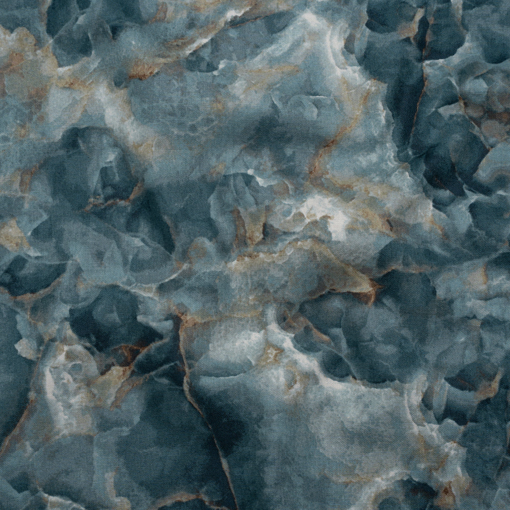 Stonehenge Quilting Cotton by Northcott - Prussian Marble 4 Crystalline Crackle - Surfaces Collection