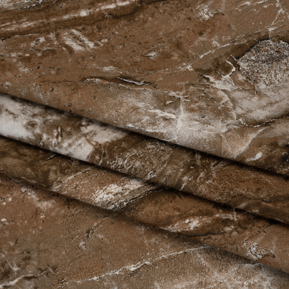 Stonehenge Quilting Cotton by Northcott - Brown Marble 12 Earth Textures - Surfaces Collection - Folded