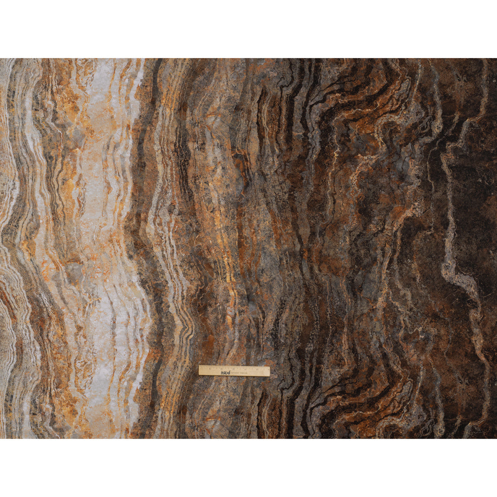 Stonehenge Quilting Cotton by Northcott - Iron Ore Swirling Lines Gradient - Ombre II Collection