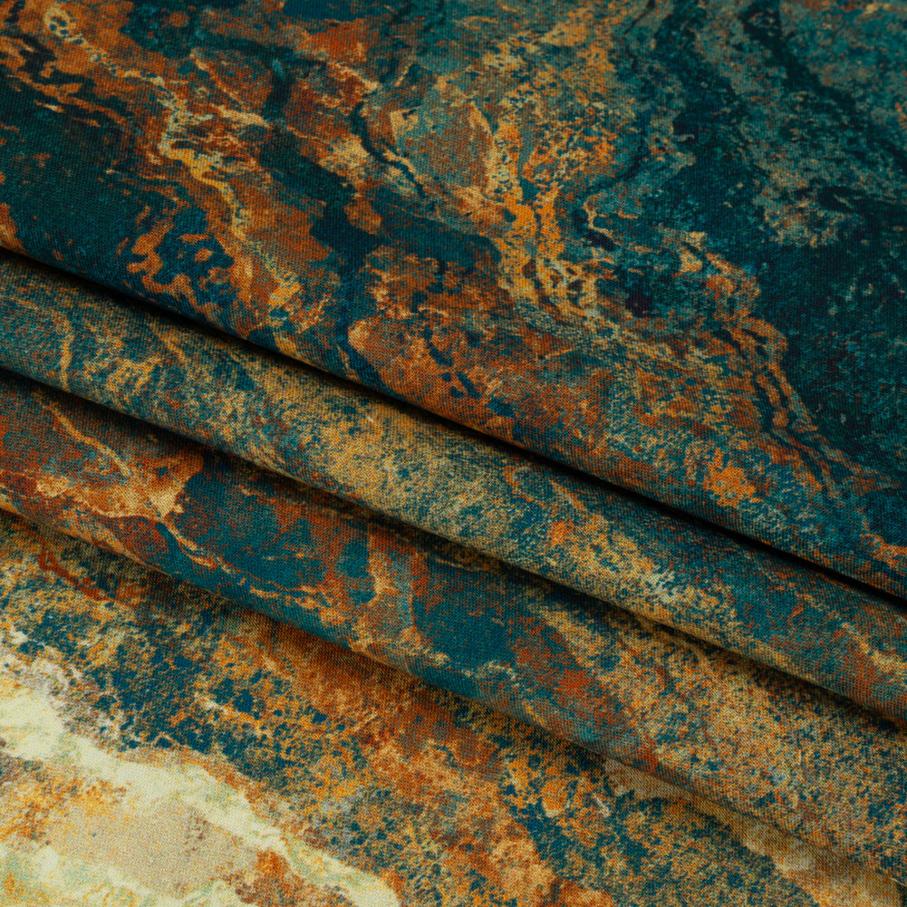 Stonehenge Quilting Cotton by Northcott - Oxidized Copper Swirling Lines Gradient - Ombre II Collection