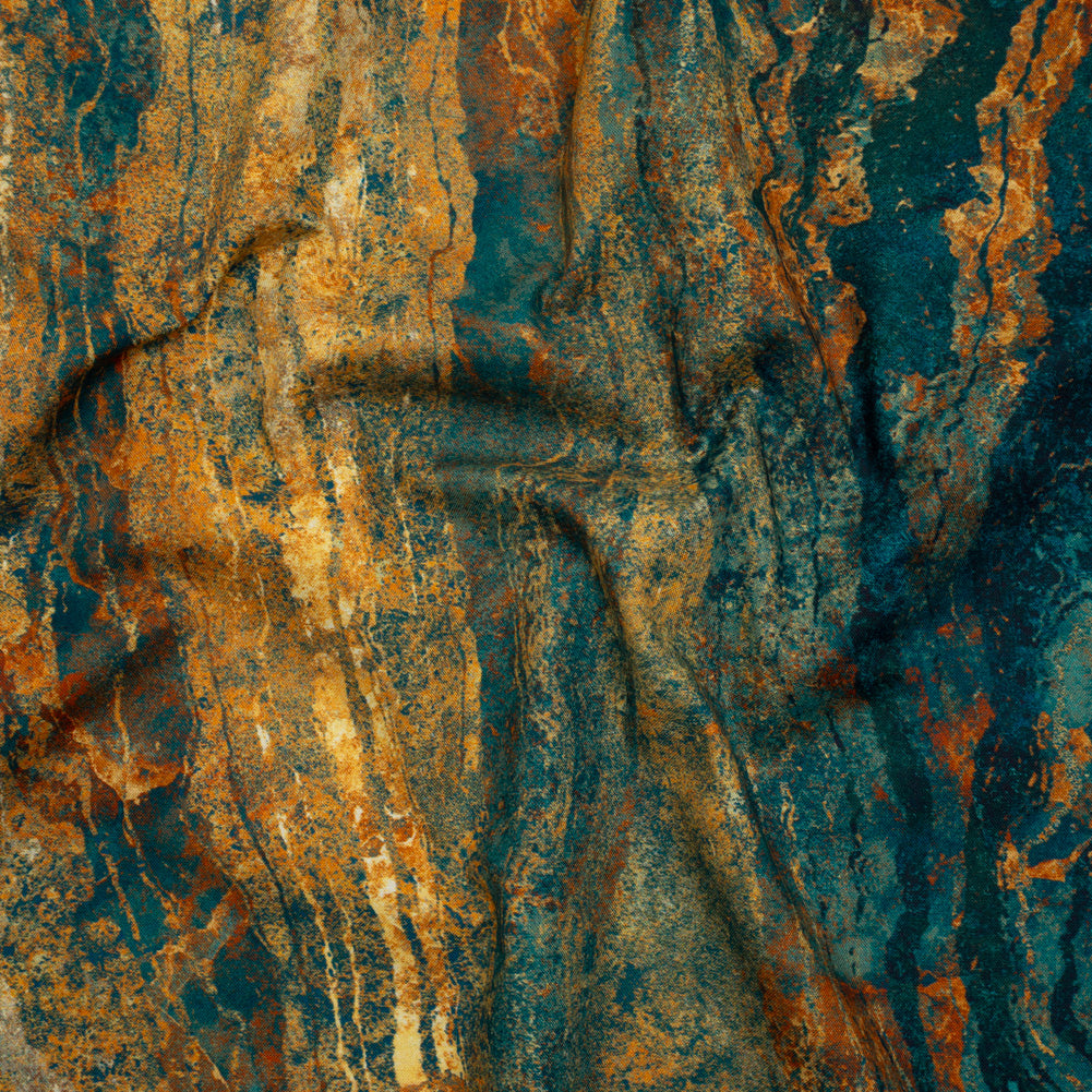 Stonehenge Quilting Cotton by Northcott - Oxidized Copper Swirling Lines Gradient - Ombre II Collection