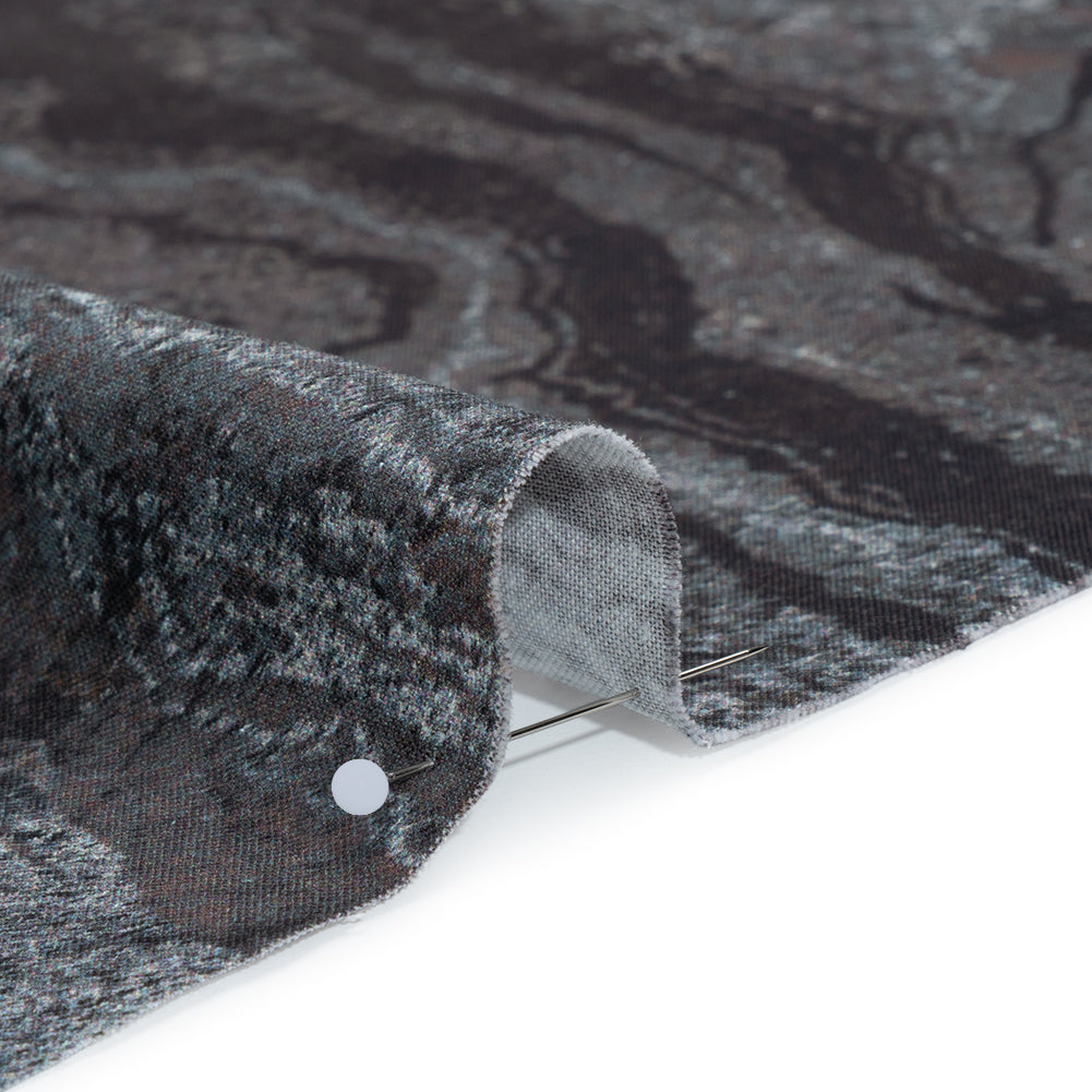 Stonehenge Quilting Cotton by Northcott - Graphite Swirling Lines Gradient - Ombre II Collection - Detail