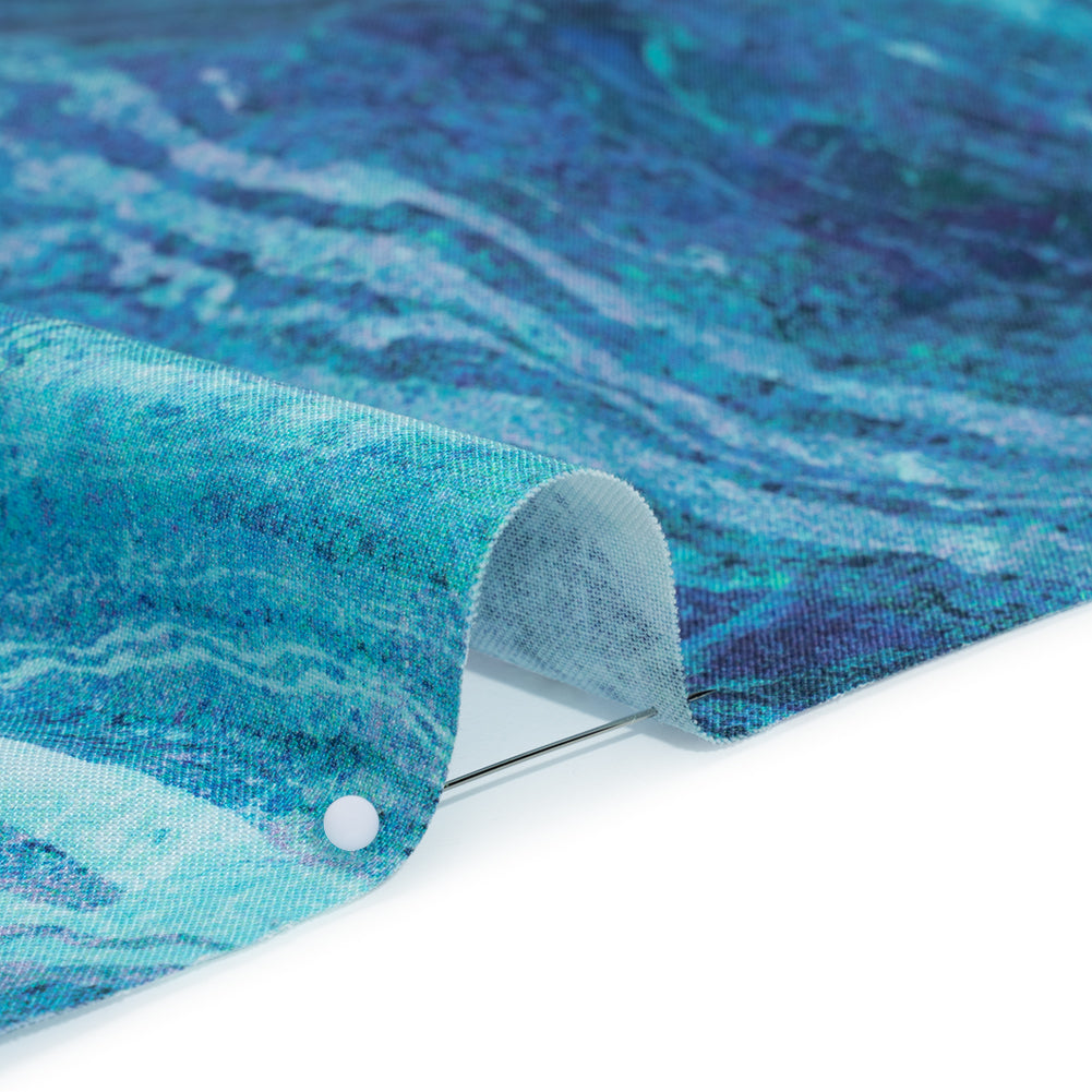Stonehenge Wide Backing Quilting Cotton by Northcott - Midnight Swirling Lines Gradient, 108" Width - Ombre Wide Backing II Collection - Detail