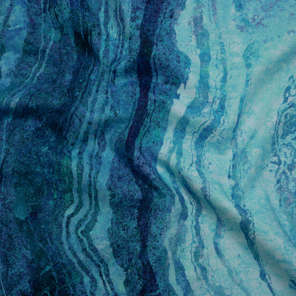 Stonehenge Wide Backing Quilting Cotton by Northcott - Midnight Swirling Lines Gradient, 108" Width - Ombre Wide Backing II Collection