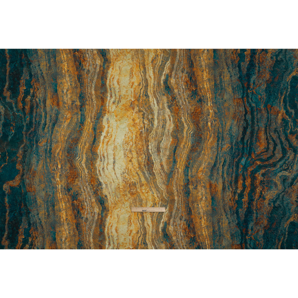 Stonehenge Wide Backing Quilting Cotton by Northcott - Oxidized Copper Swirling Lines Gradient, 108" Width - Ombre Wide Backing II Collection