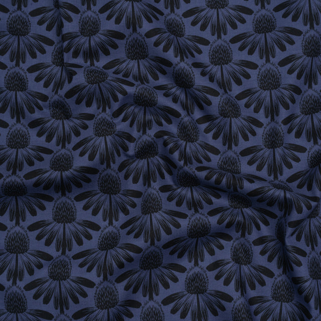 Printed Quilting Cotton by Anna Maria Textiles for Northcott - Night Coneflower Floral - Indelible Collection