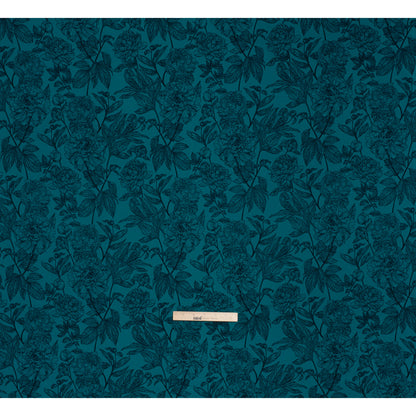 Printed Quilting Cotton by Anna Maria Textiles for Northcott - Ocean Peony Floral - Indelible Collection