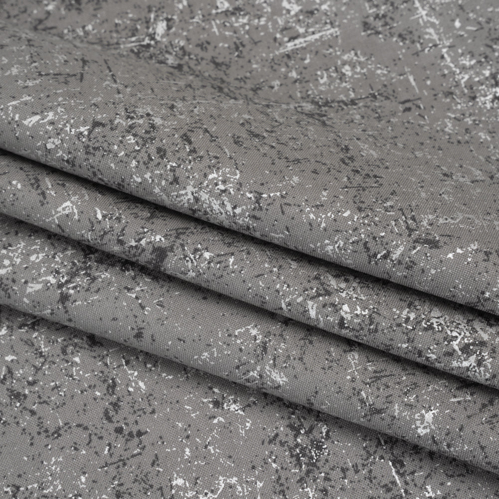 Pearl Finish Quilting Cotton by Patrick Lose for Northcott - Aluminum Textural Abstract - Glisten Collection
