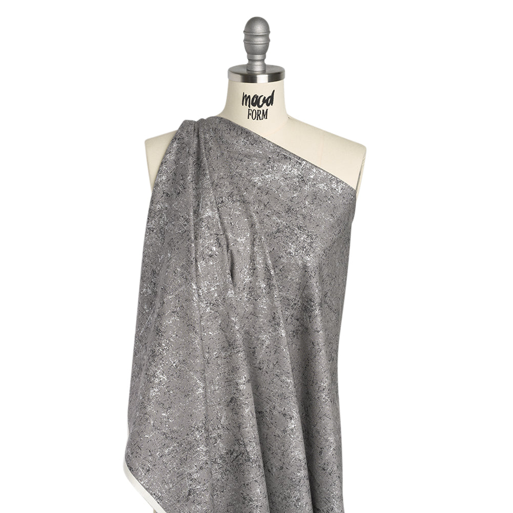 Pearl Finish Quilting Cotton by Patrick Lose for Northcott - Aluminum Textural Abstract - Glisten Collection