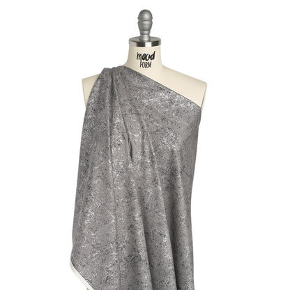 Pearl Finish Quilting Cotton by Patrick Lose for Northcott - Aluminum Textural Abstract - Glisten Collection