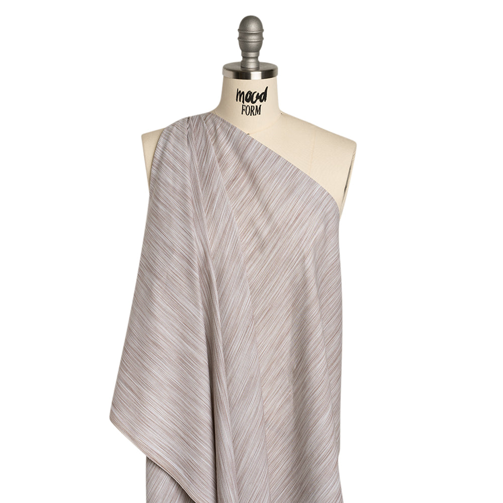 Woven Quilting Cotton Fabric by FIGO Studio - Taupe Striated - Space Dye Collection - Drape