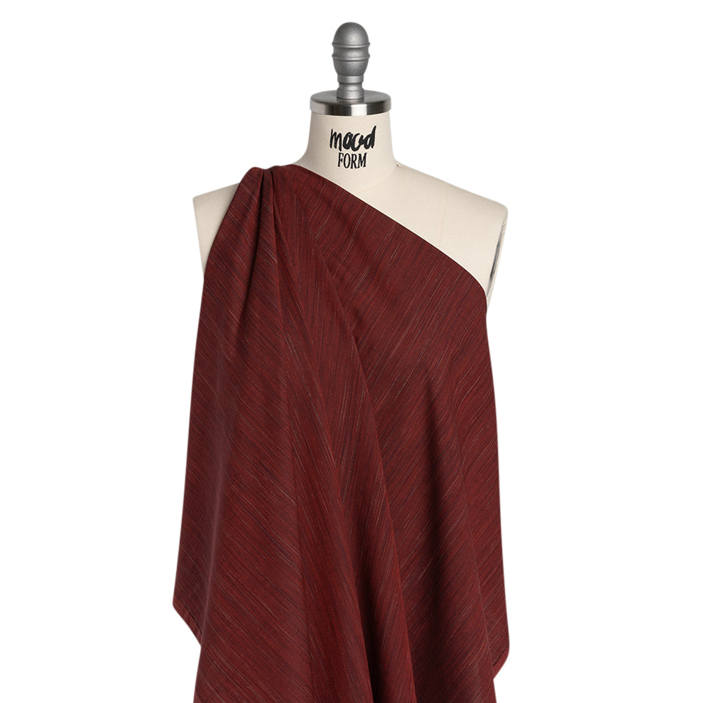 Woven Quilting Cotton Fabric by FIGO Studio - Wine Striated - Space Dye Collection