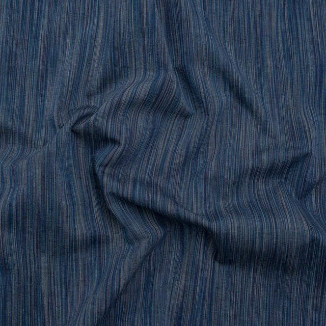Woven Quilting Cotton Fabric by FIGO Studio - Denim Striated - Space Dye Collection