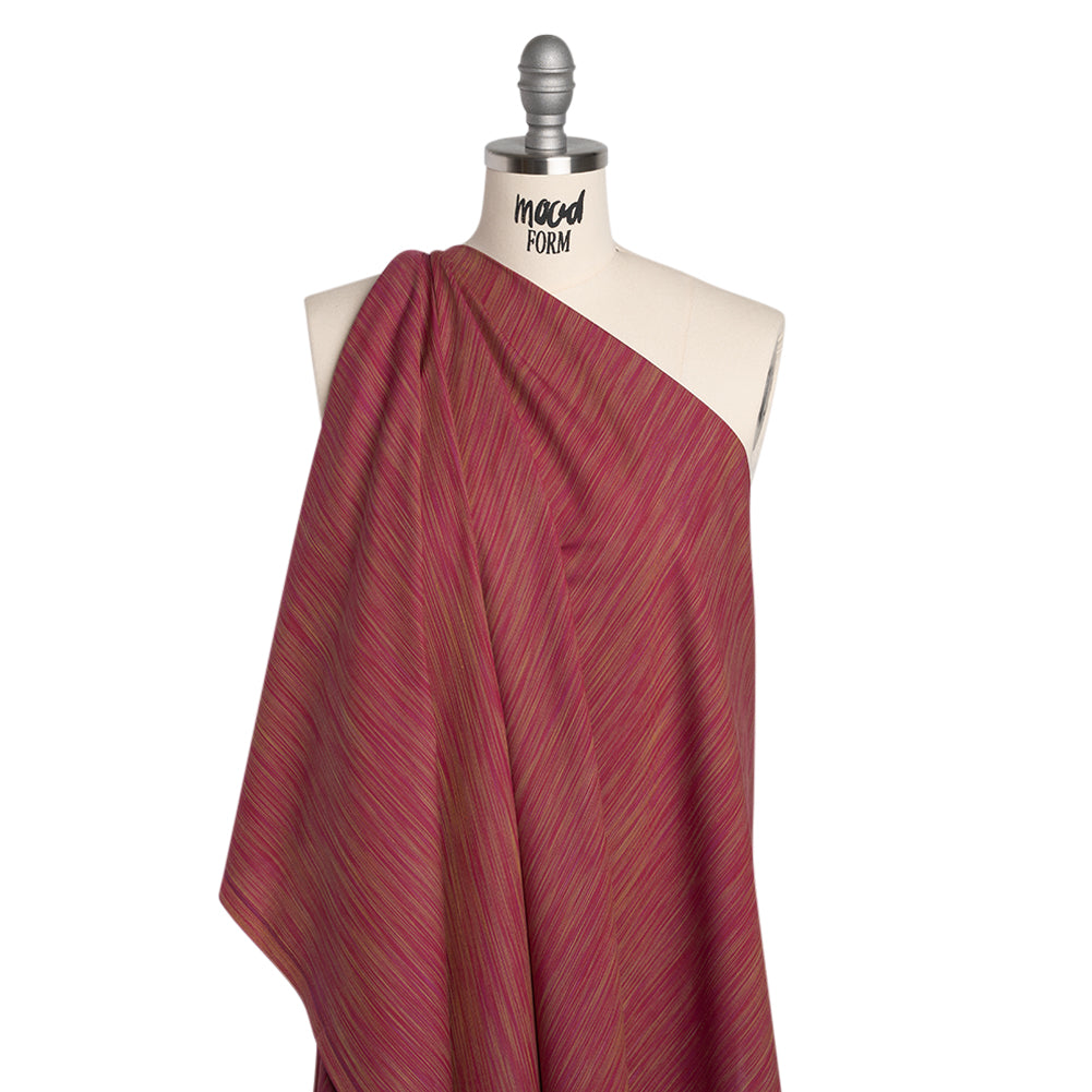 Woven Quilting Cotton Fabric by FIGO Studio - Berry Striated - Space Dye Collection - Drape