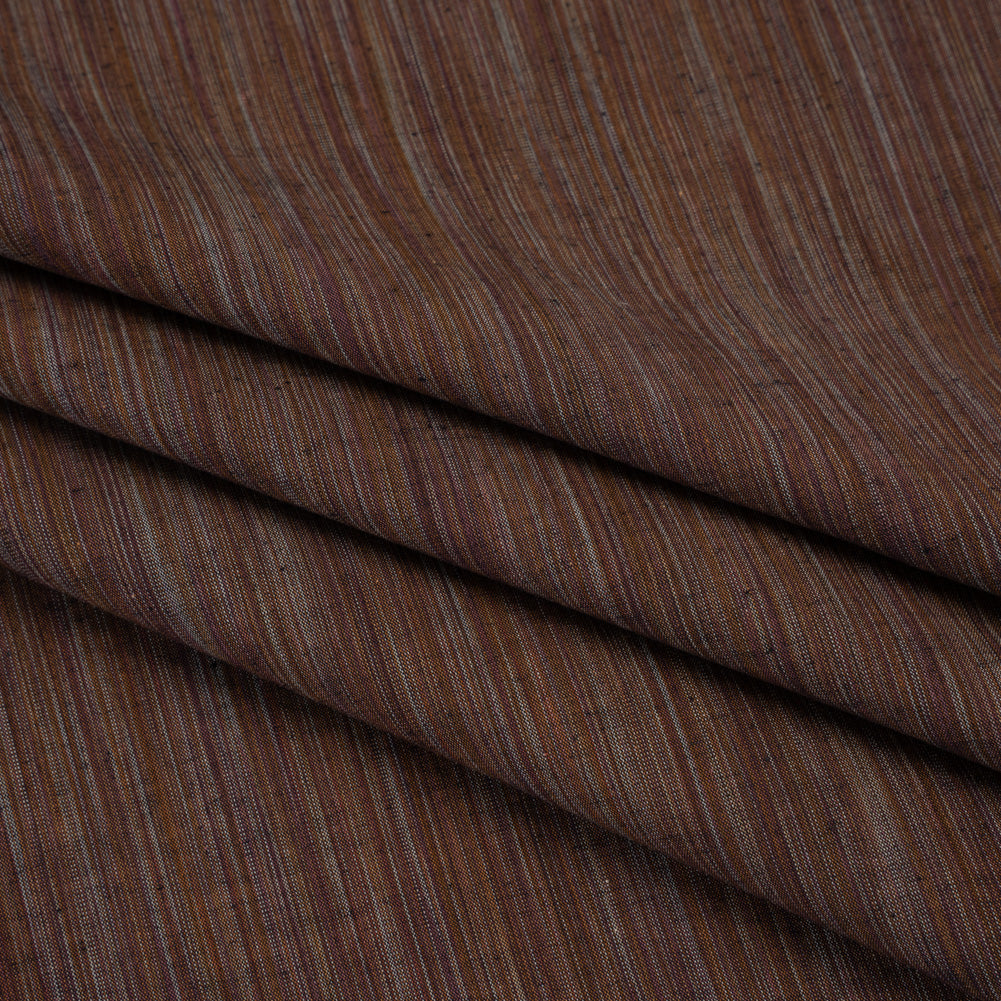 Woven Quilting Cotton Fabric by FIGO Studio - Cocoa Striated - Space Dye Collection Folded