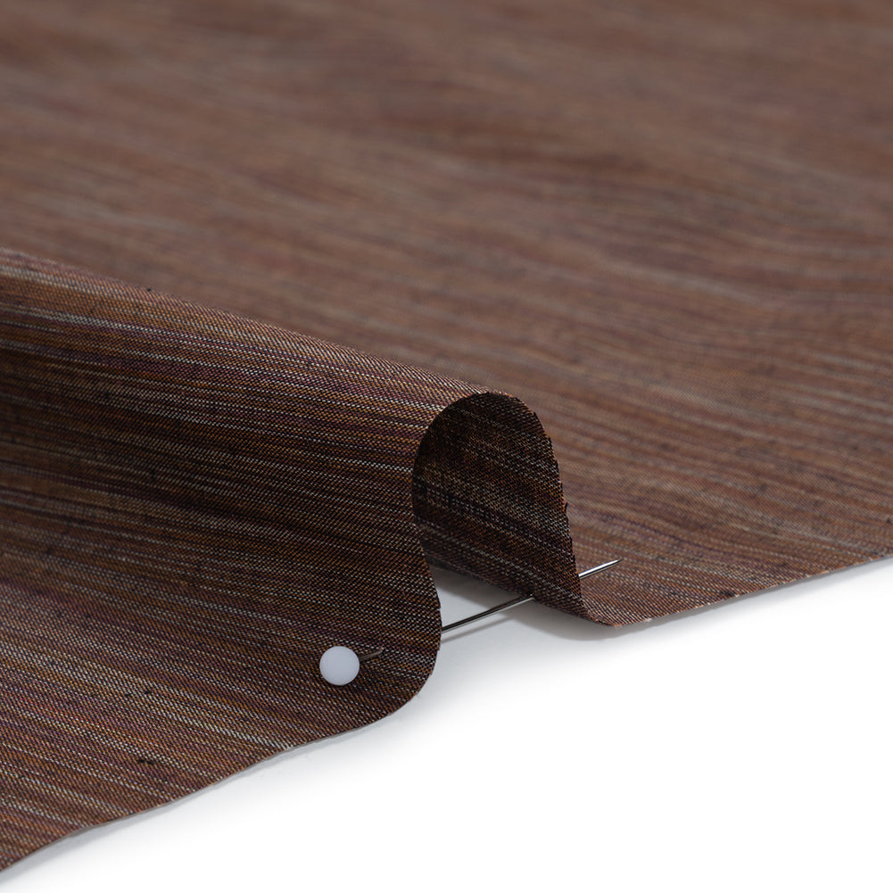 Woven Quilting Cotton Fabric by FIGO Studio - Cocoa Striated - Space Dye Collection Detail